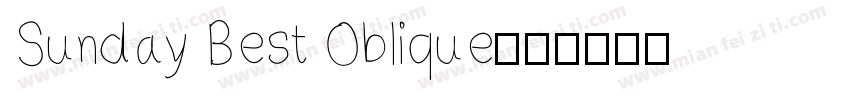 Sunday Best Oblique字体转换